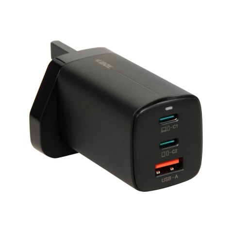 ŁADOWARKA SIECIOWA I-BOX C-65 GAN PD65W KABEL, CZARNA