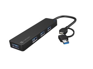 NATEC HUB USB-C 3.0 MAYFLY 4-PORTY + ADAPTER USB-A NHU-2023