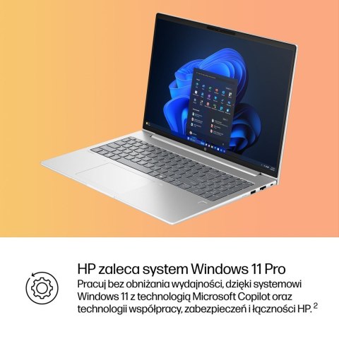 HP ProBook 4 G1i Ultra 7 255U 16"WUXGA 300nits 60Hz AG 16GB DDR5 5600 SSD512 Intel Arc Cam 1080p 56Wh W11Pro Pike Silver Alumini
