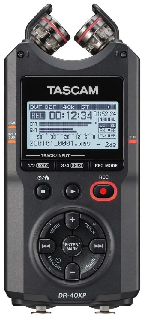 Tascam DR-40XP - Przenośny rejestrator cyfrowy z interfejsem audio USB