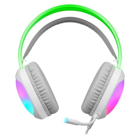 DEFENDER SŁUCHAWKI Z MIKROFONEM ECLIPSE RGB BIAŁE 62440