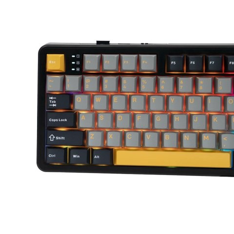 Klawiatura gasket F108 Gray+Orange+Deep Gray Volcano switch RGB AULA