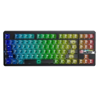 Klawiatura gasket F87Pro V2 Black Mist Transparent Leobog X3 switch RGB AULA
