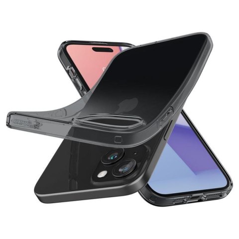Etui pokrowiec na iPhone 15 Plus Crystal Flex - szaro przezroczysty