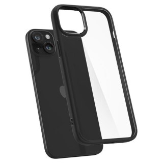 Etui pokrowiec na iPhone 15 Plus Crystal Hybrid - przezroczysto-czarne