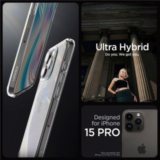 Etui pokrowiec na iPhone 15 Pro Crystal Hybrid - przezroczysty
