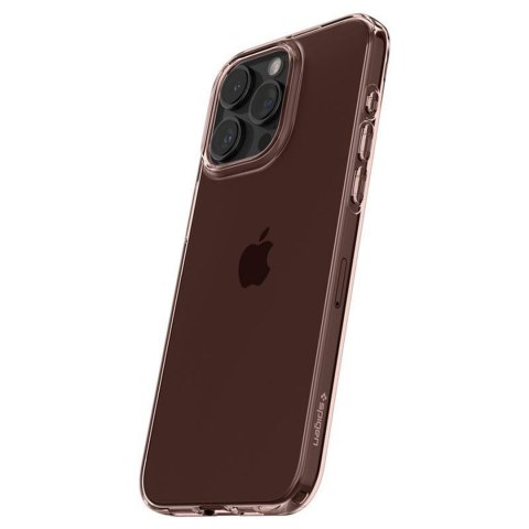 Etui pokrowiec na iPhone 15 Pro Max Crystal Flex - różowo przezroczysty