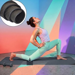 MATA FITNESS NBR ANTYPOŚLIZGOWA XQMAX - CZARNY