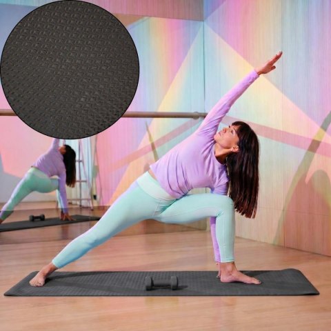 MATA FITNESS NBR ANTYPOŚLIZGOWA XQMAX - CZARNY