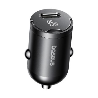 Ładowarka samochodowa USB-C z kablem USB-C 45W 1m - czarna