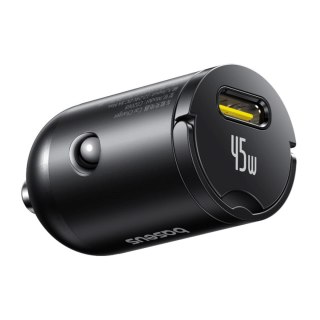 Ładowarka samochodowa USB-C z kablem USB-C 45W 1m - czarna