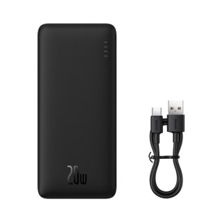 Powerbank 20W 30000mAh USB-A USB-C Airpow Fast Charge z kablem USB-C 30cm - czarny