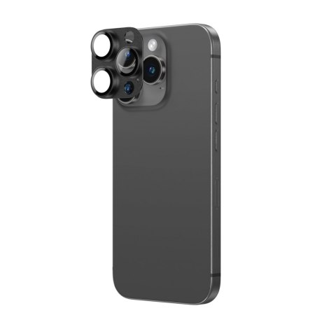 Szkło hartowane na wyspę aparatu do iPhone 16 Pro / 16 Pro Max - czarne
