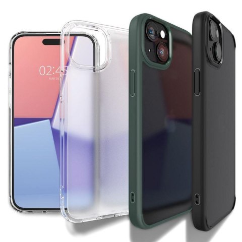 Etui pokrowiec na iPhone 15 Plus Crystal Hybrid - przezroczysto niebieski