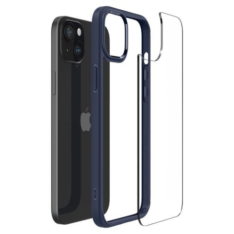 Etui pokrowiec na iPhone 15 Plus Crystal Hybrid - przezroczysto niebieski