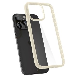 Etui pokrowiec na iPhone 15 Pro Max Crystal Hybrid - przezroczysto beżowe