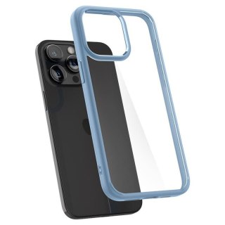 Etui pokrowiec na iPhone 15 Pro Max Crystal Hybrid - przezroczysto niebieski