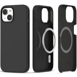 Etui pokrowiec na iPhone 15 Silicone MagSafe - czarny mat