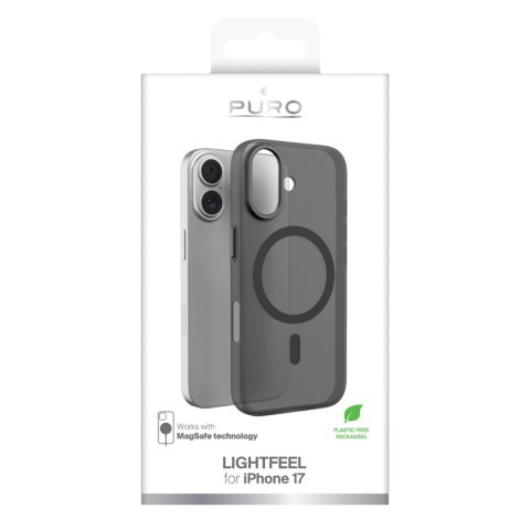Etui pokrowiec na iPhone 17 Lightfeel MagSafe - przezroczysto czarne
