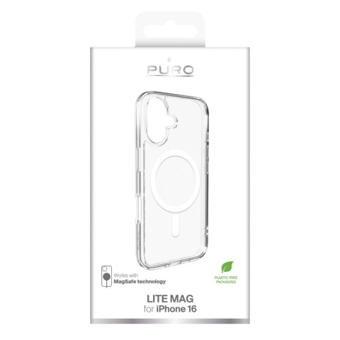 Etui silikonowe do iPhone 16 Lite Mag MagSafe - przezroczyste