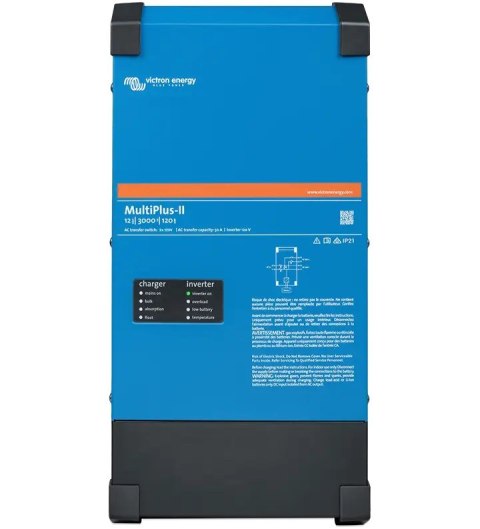 Victron Energy MultiPlus-II adapter zasilający/inwentor Wewnętrzna 3000 W Czarny, Niebieski (OUTLET)