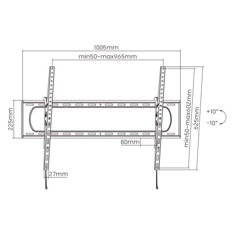 MACLEAN UCHWYT DO TV, MONITORA 120' 120KG MC-750N (OUTLET)