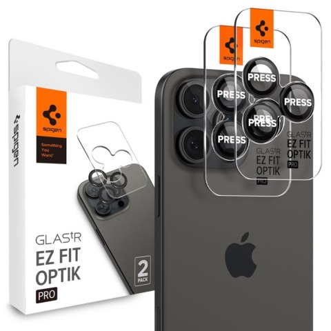 Osłona aparatu na iPhone 14 Pro / Pro Max / 15 Pro / Pro Max / 16 Pro / Pro Max / 17 Pro / 17 Pro Max czarna - 2 szt.