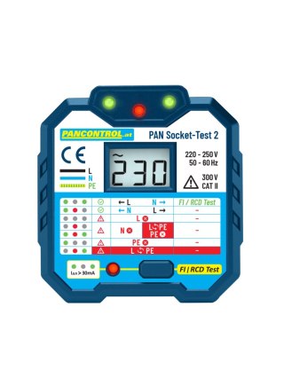 Tester gniazdek + tester FI 30 mA