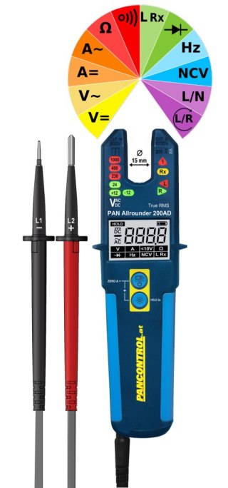 Tester prądu / napięcia LED + LCD 200A AC/DC
