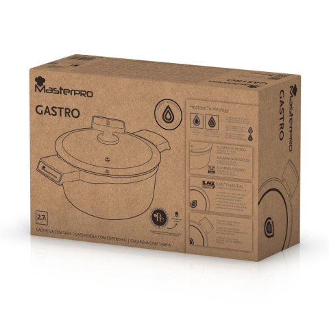 Garnek z Pokrywką Masterpro GASTRO REECO MP Czarny