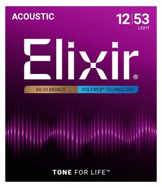 Elixir 11050 Light (12-53) PW - Struny do gitary elektrycznej