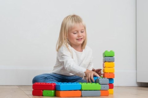 Klocki budowlane "cegły junior" Marioinex, 60 elementów