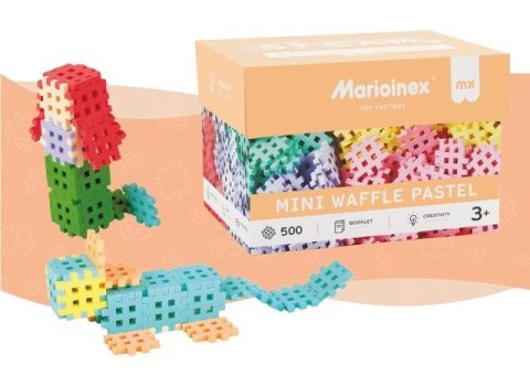 Klocki konstrukcyjne Marioinex Mini Waffle, 500 elementów pastelowe