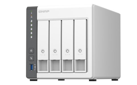 Qnap TS-433-4G, Tower, 4 x 2.5"/3.5" SATA , ARM 2.0GHz Quad core, 4GB, 1 x 2.5GbE + 1 x GbE, External adapter (PSU)