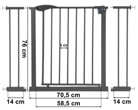Barierka zabezpieczająca VILO 75-118 cm