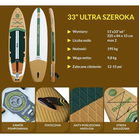 Deska SUP SKATINGER Peninsula Trojan Horse 335x84x15 Touring