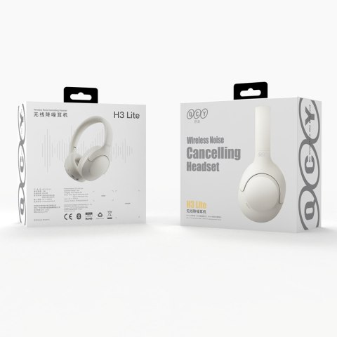 Słuchawki bezprzewodowe nauszne H3 Lite ANC Bluetooth - białe