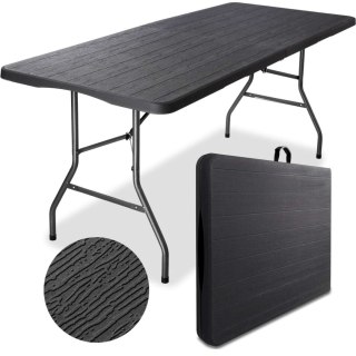 Stół cateringowy WOODLAND BLACK składany w walizkę 180 cm