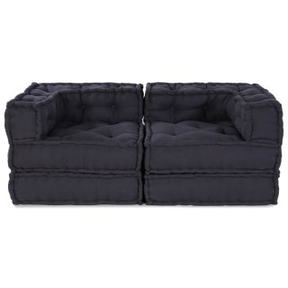 Modularna jednostka sofy 2 pcs antracytowy 140 x 70 x 56 cm