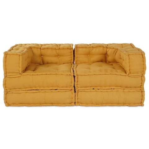 Modularna jednostka sofy 2 pcs żółty 140 x 70 x 56 cm tkanina