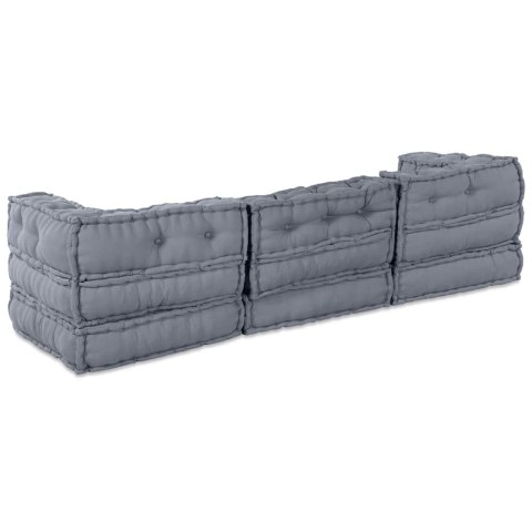 Modularna jednostka sofy 3 pcs Szary tkanina