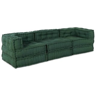 Modularna jednostka sofy 3 pcs zielony tkanina
