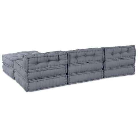 Modularna jednostka sofy 4 pcs Szary tkanina