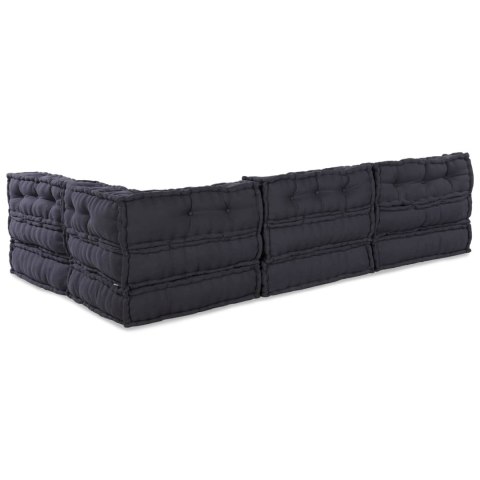 Modularna jednostka sofy 4 pcs antracytowy tkanina
