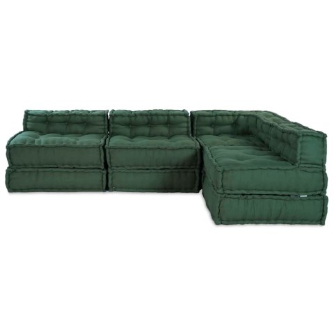 Modularna jednostka sofy 4 pcs zielony tkanina