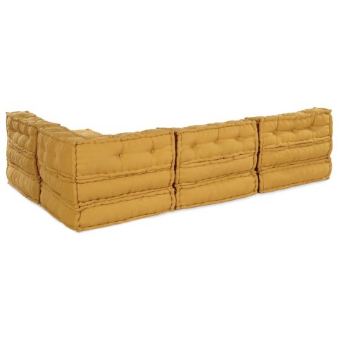 Modularna jednostka sofy 4 pcs żółty tkanina