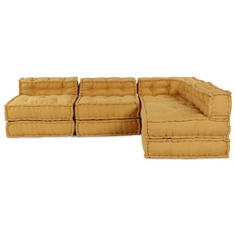 Modularna jednostka sofy 4 pcs żółty tkanina