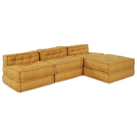Modularna jednostka sofy 4 pcs żółty tkanina