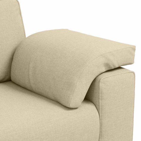 Sofa 2 pcs Kremowy 219 x 80 x 82 cm tkanina