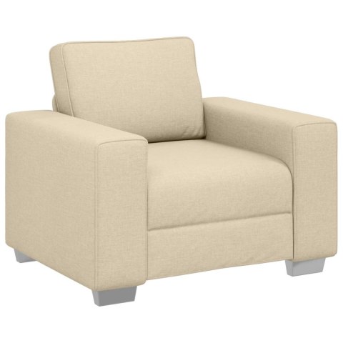 Sofa 3 pcs Kremowy 219 x 80 x 82 cm Tkanina lniana